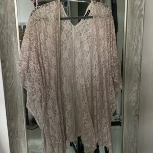 Sheer floral kimono/coverup